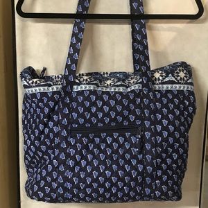 100% Cotton Navy printed tote bag